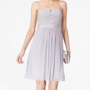 Adrianna Papell Strapless Lace A-Line Dress Sz 0